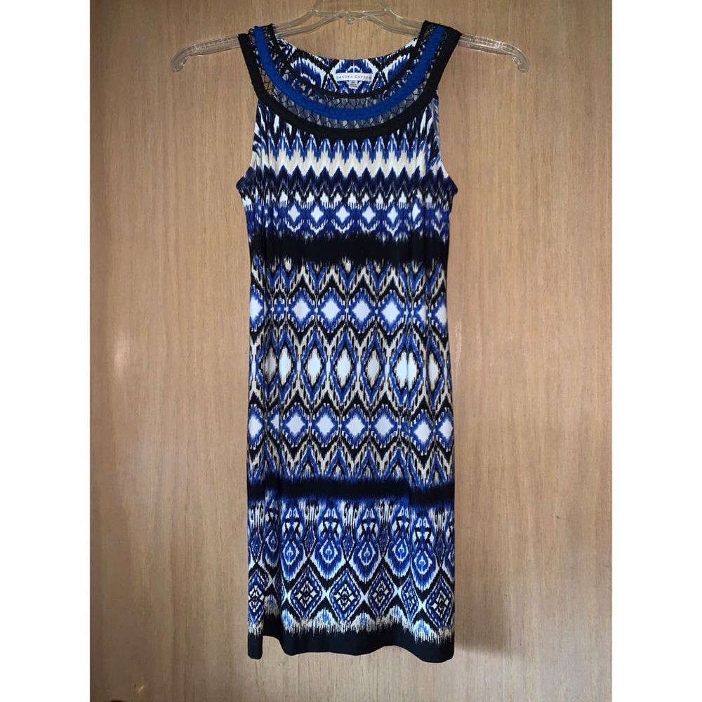 Blue “Aztec” Print Sheath Dress - image 2